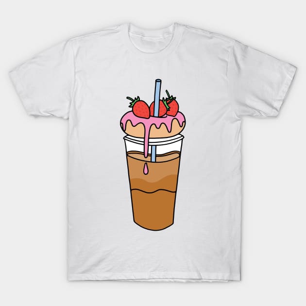 Donut and Coffee Cup T-Shirt by murialbezanson